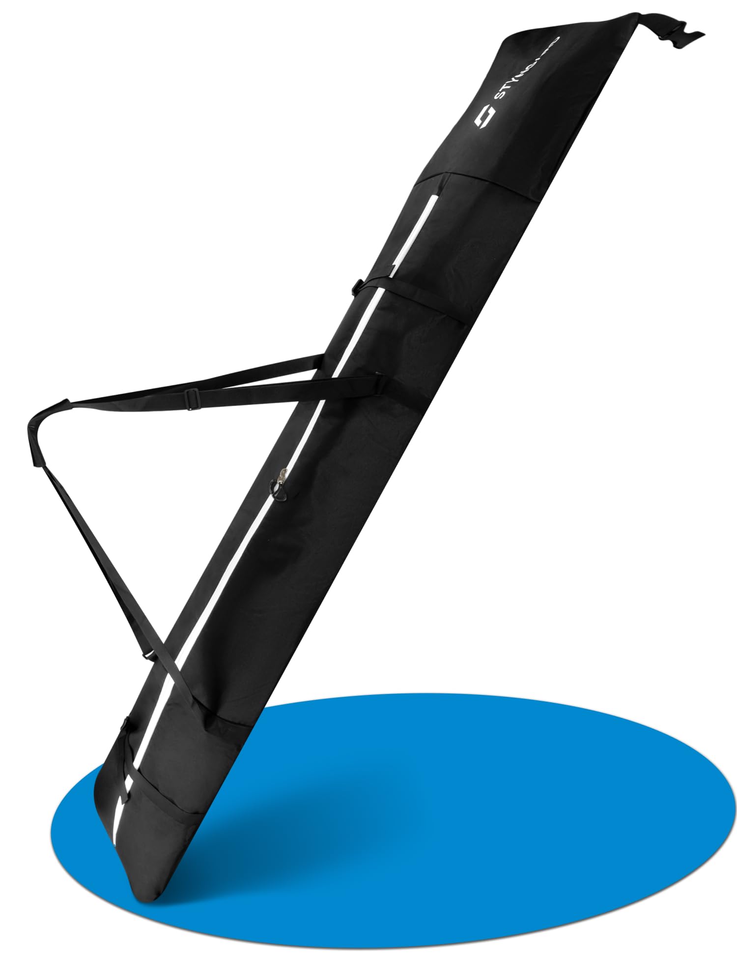 STYNGARD Sacca porta sci con chiusura a rotolo [140 cm - 200 cm] - Borsa sci in materiale resistente con cerniere di alta qualità - Modello Helsinki