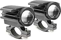 Par de Faróis de Milha LED para Moto e Carro, Auxiliar 90W 10000LM, Bivolt 8V-80V, Luz Branca e Amarela (Dual Color), Prova D'água IP65, Com Suporte e Interruptor (1 Par)