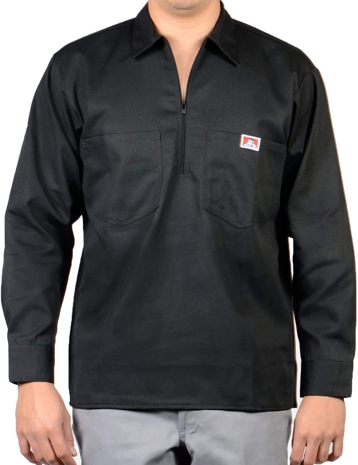 Ben Davis Men's Long Sleeve Striped Button-Up Work Shirt