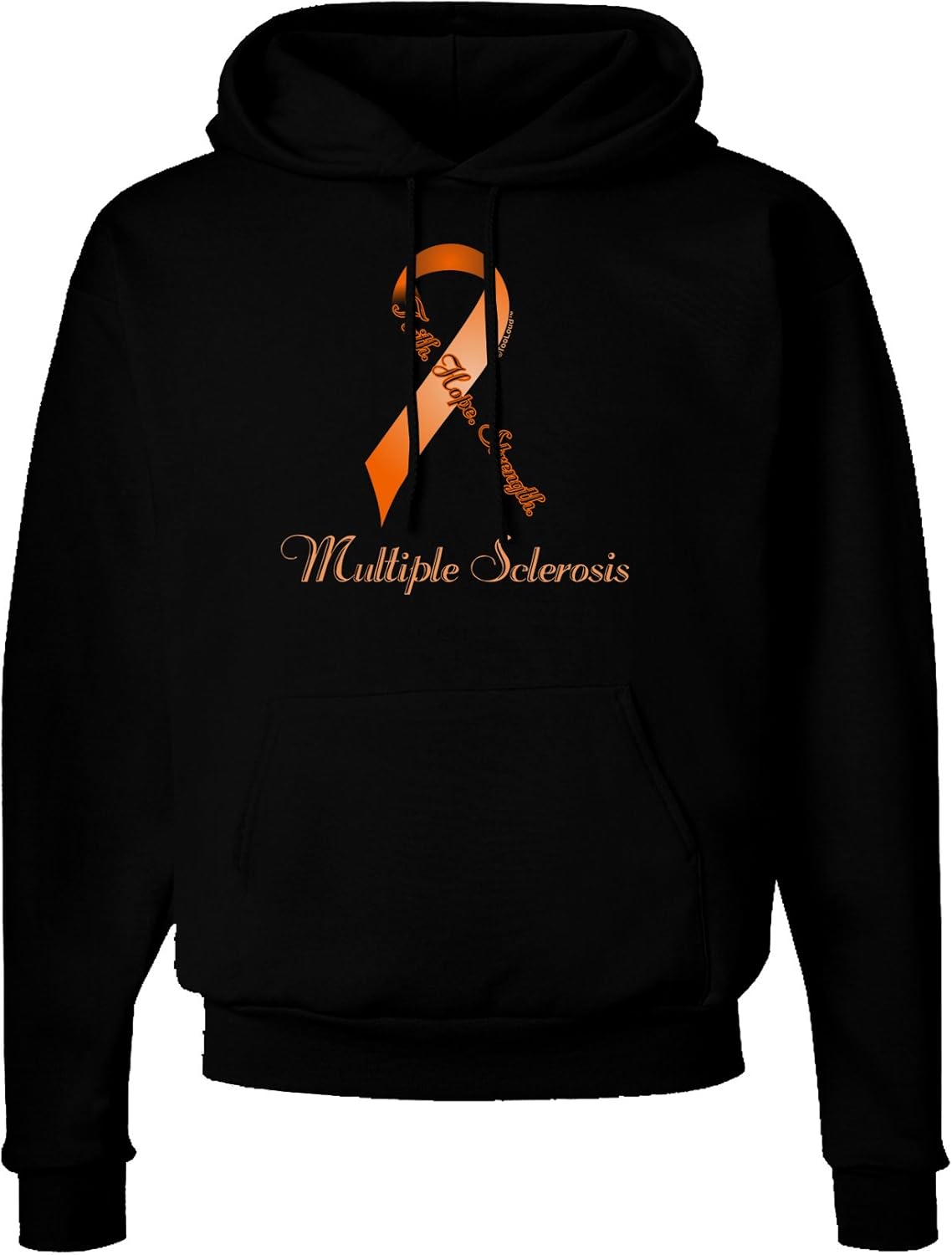 TOOLOUD MS - Faith Hope Strength Dark Hoodie Sweatshirt Hooded Pullover Pockets