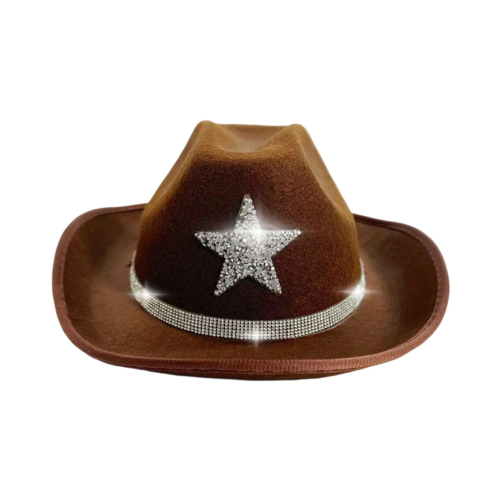 MICFENY Western Hats For Soft Fabric Comfortable Panama Hat For Cosplay Parties Costume Accessories
