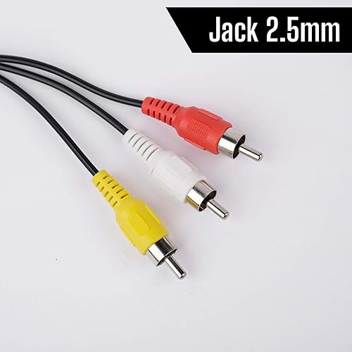 Miniatura 3 de Conector y terminal Mini estéreo Aux Jack macho a 3 RCA Audio AV Equipo de Video  Adaptador de componente de enchufe de cable de entrada (1.5m5ft)