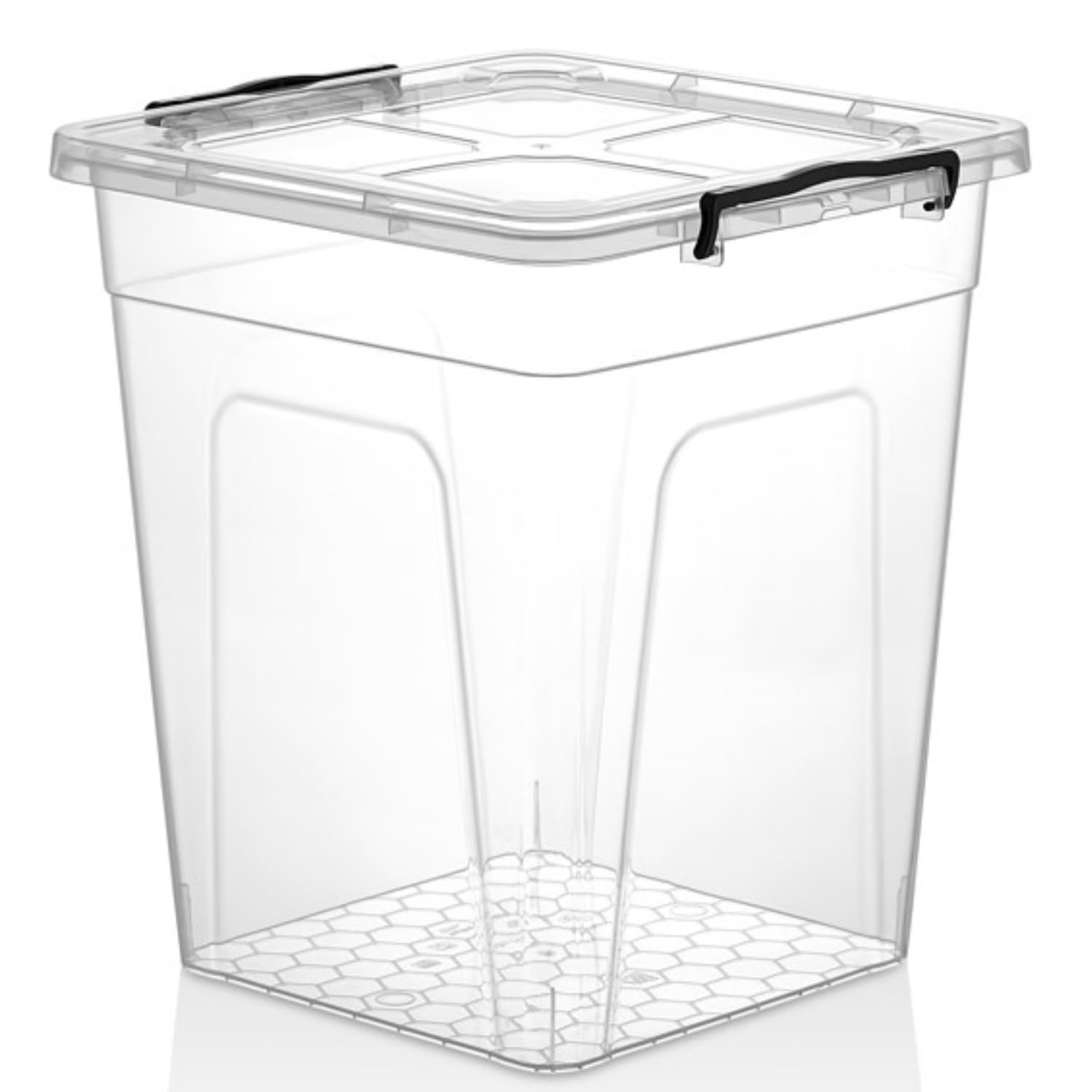 Easy Shopping® Clear Plastic Deep Storage Box with Locking Lid Food Grade Container Ideal for Kitchen, Home, Office, Travel & More Stackable, Multiple Sizes (20 Litre)