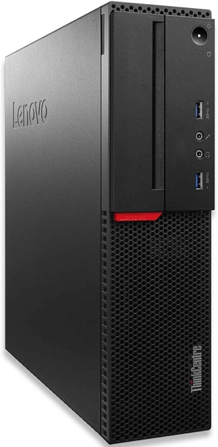 Lenovo ThinkCentre M800 SFF Desktop Computer, Intel Core i3-6100, 8GB RAM, 256GB SSD, WiFi, Bluetooth, US QWERTY Tastatur, Windows 11 Pro (Generalüberholt)