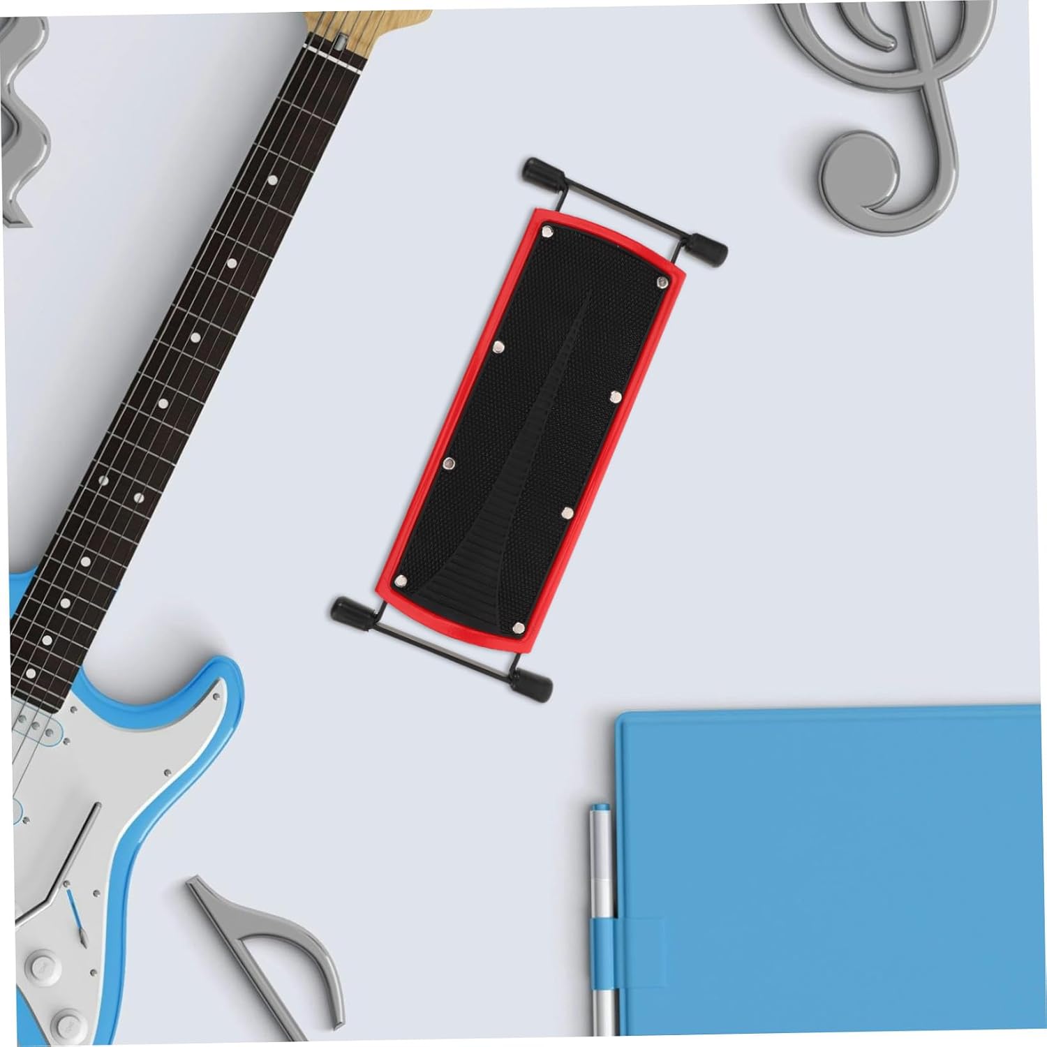 Adjustable Folding Guitar Foot Stool with Non-Slip Iron Stand Portable Height-Adjustable Footrest for Classical and Acoustic Guitar Players Multi-Instrument Compatible Leg Rest