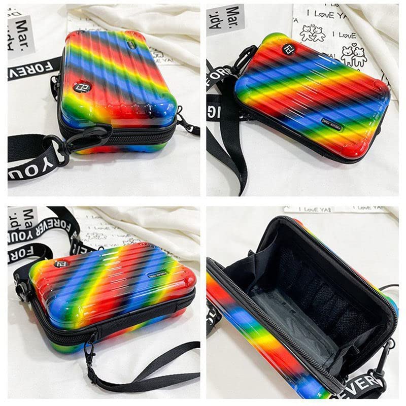 Image of Sling Box Bag with Detachable Shoulder Strap | Suitcase Style Hard Case Cross Body Sling Bag for Girls, Women,BOYS