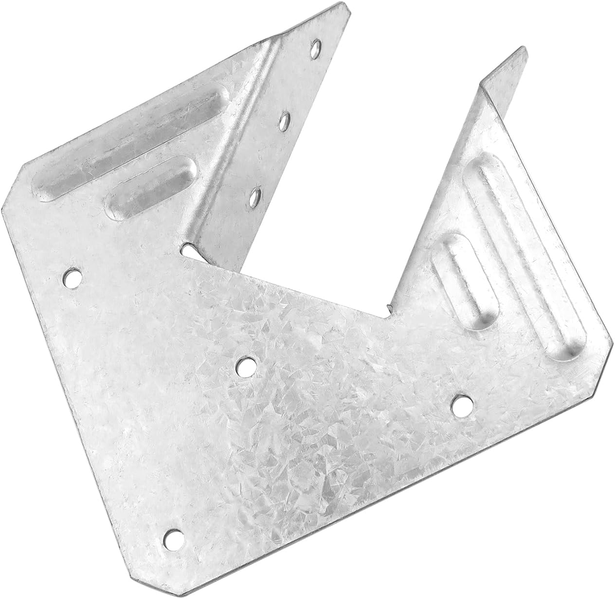 QWORK Galvanized 18-Gauge Hurricane Tie, 80 Pack Steel Connector for Roofing Trusses Wood Timber, Resist High Wind/ Earthquake Forces