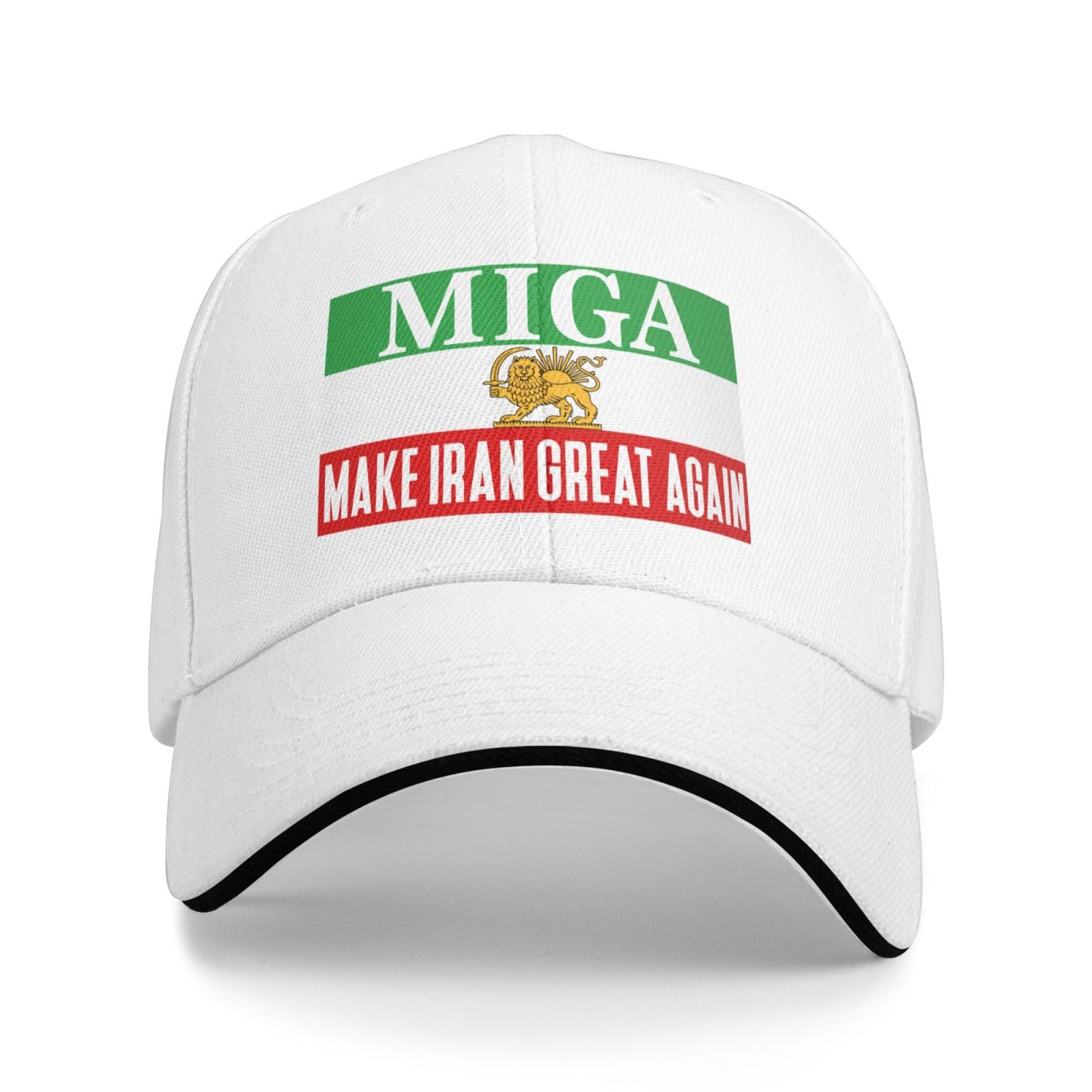 Anceky Make Iran Great Again Hat Old Iran Persian Flag Lion and Sun Hat Cap for Men Women Black