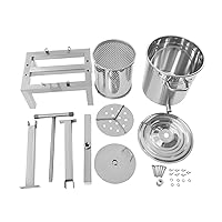 Vista 9 de Extractor manual de prensa de miel, prensa de miel de fruta grande y sidra, universal, plateado, acero inoxidable, para el hogar, prensa de cera