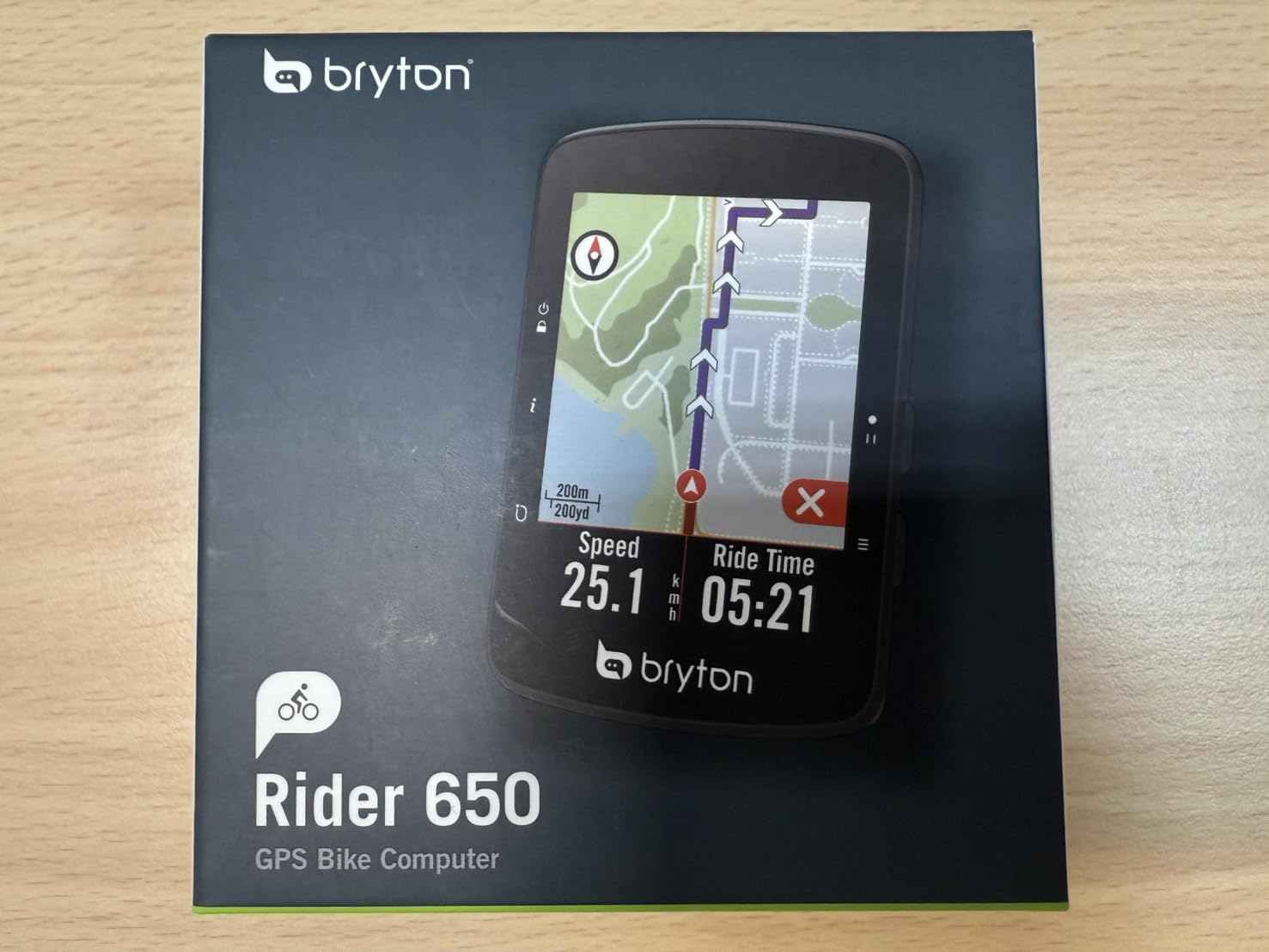 Bryton Rider 650 GPS-Fahrradcomputer 2,8" Farb-Touchscreen 33h Akkulaufzeit Europakarten Abbiegen-Navigation