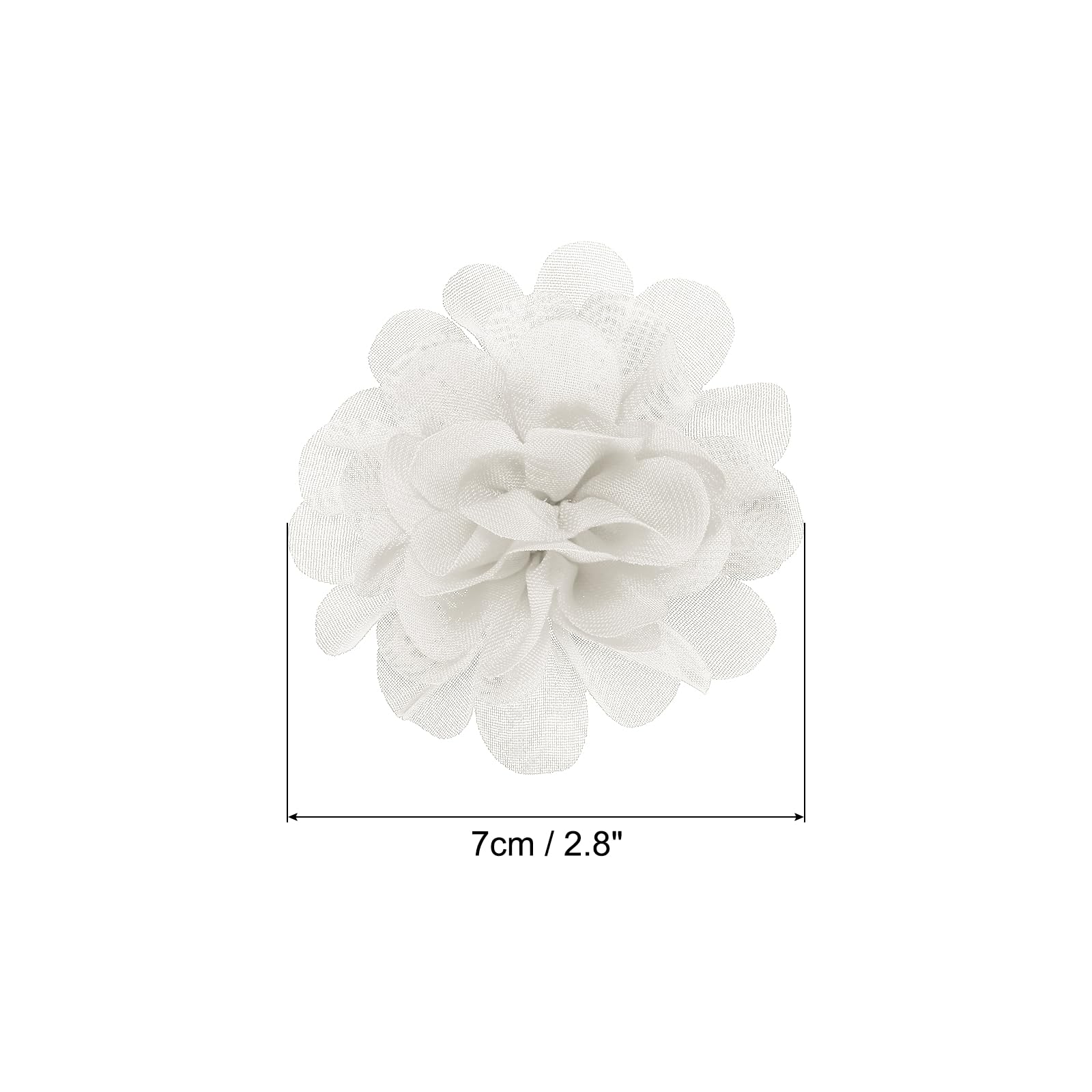 PATIKIL 2.8" Chiffon Flowers - Image 2