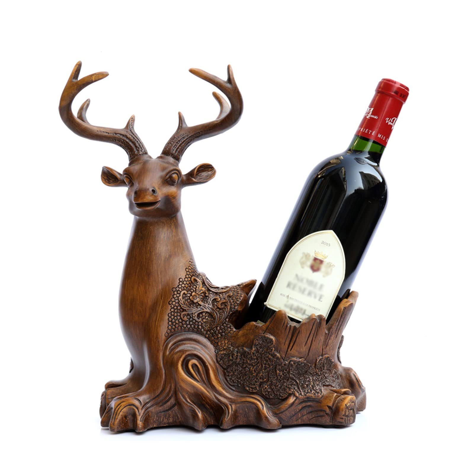 Porte-bouteille de vin élan anti-chute, support de table stable