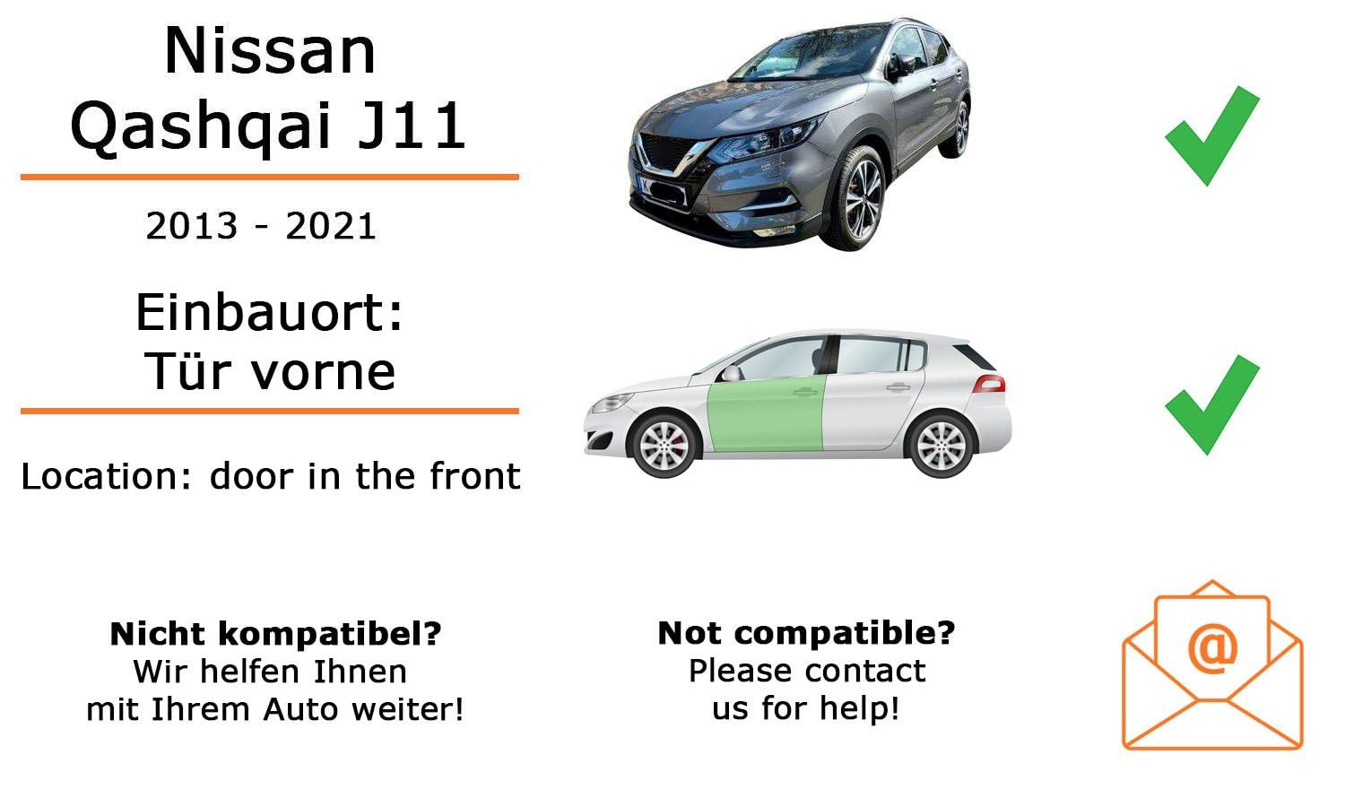 Lautsprecher Boxen Einbaupaket für Pioneer TS-G170C kompatibel mit Nissan Qashqai J11 vorne | 2X Tief-Mitteltöner 2X Hochtöner