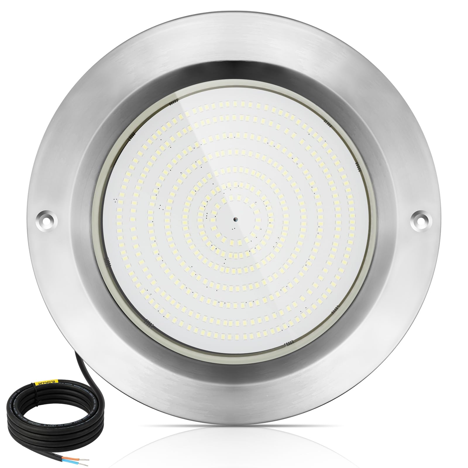COOLWEST Harz Gefüllt LED Poolbeleuchtung Extra Flach, 36W Kalteweiß, IP68 Wasserdicht, 12V DC, 6000K