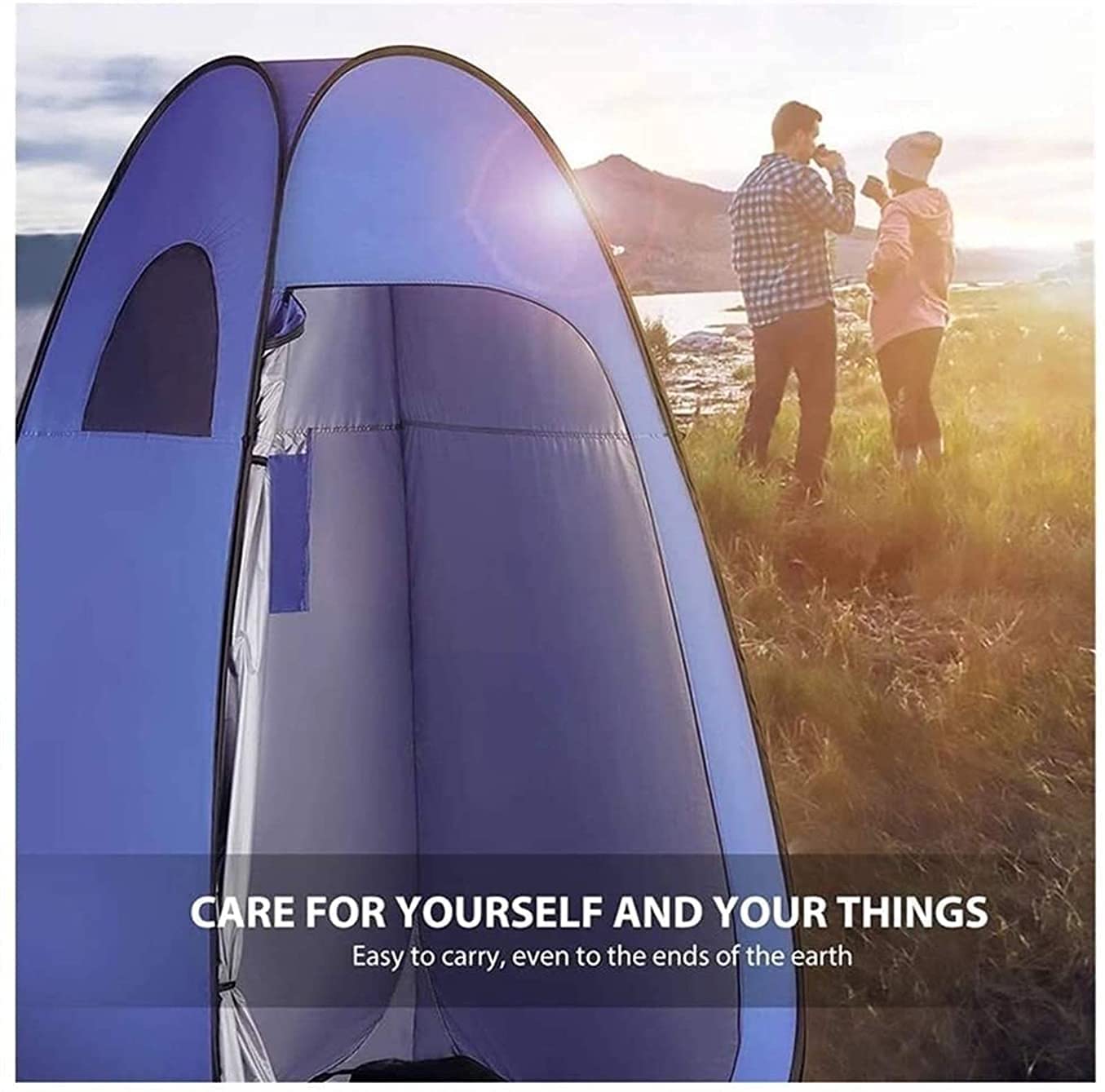 Toilettenzelt Pop Up Campingzelte Mobiles Sichtschutz-Toilettenzelt Im Freien Wasserdichtes Pop-Up-Zelt Wasserwechsel-Duschzelt Camping Aus Tragbarer Aufbewahrung Pop-Up-Zelte