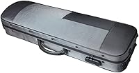 Vista 3 de Paititi 5001L Stylus - Estuche para violín de tamaño completo, color gris con cerradura de combinación, bolsa extraíble y múltiples soportes