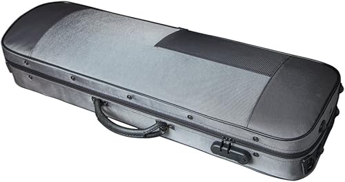Miniatura 3 de Paititi 5001L Stylus - Estuche para violín de tamaño completo, color gris con cerradura de combinación, bolsa extraíble y múltiples soportes para