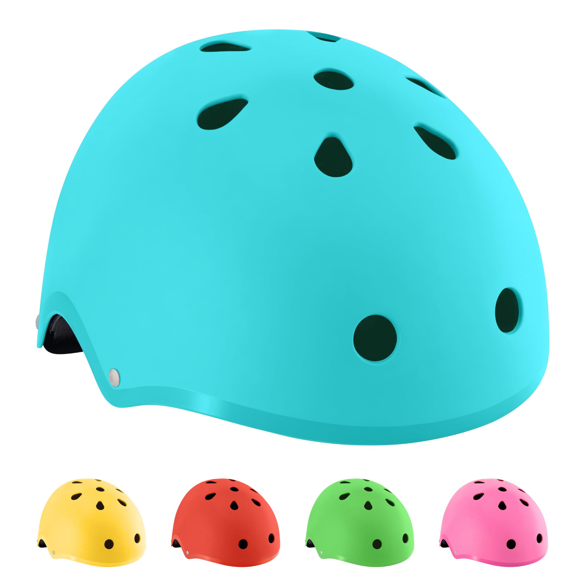 Hornit Kids Bike Helmet | Kids Helmet | Child Bike Helmet | Bike, Skateboard, Skating & Scooter Helmet | BMX Helmet Kids | Toddler Bike Helmet | Multi-sport Helmet | (Small, Tuvalu Turquoise)