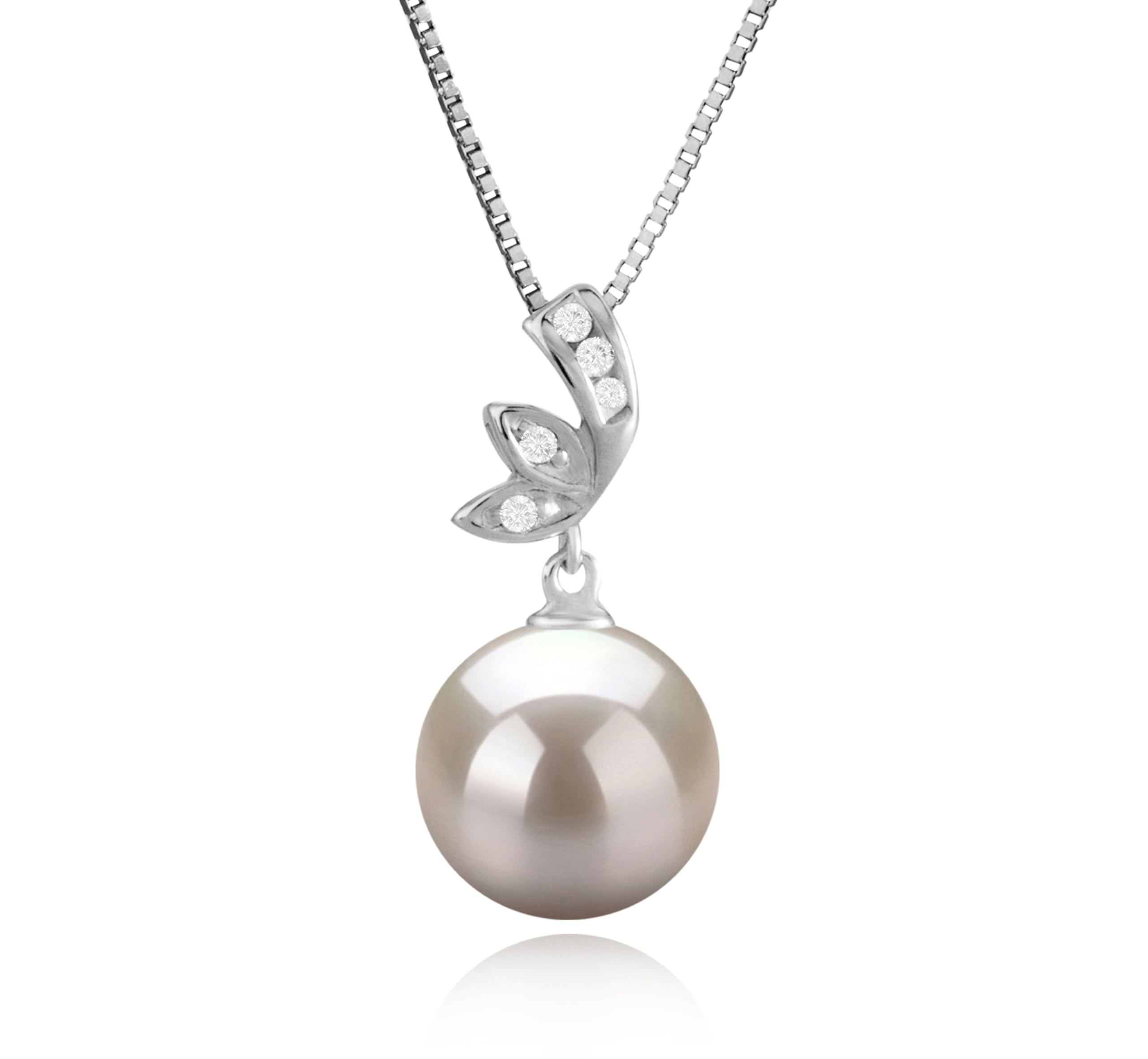 Justine White 10-11mm AAAA Quality Freshwater 925 Sterling Silver Cultured Pearl Pendant For Women