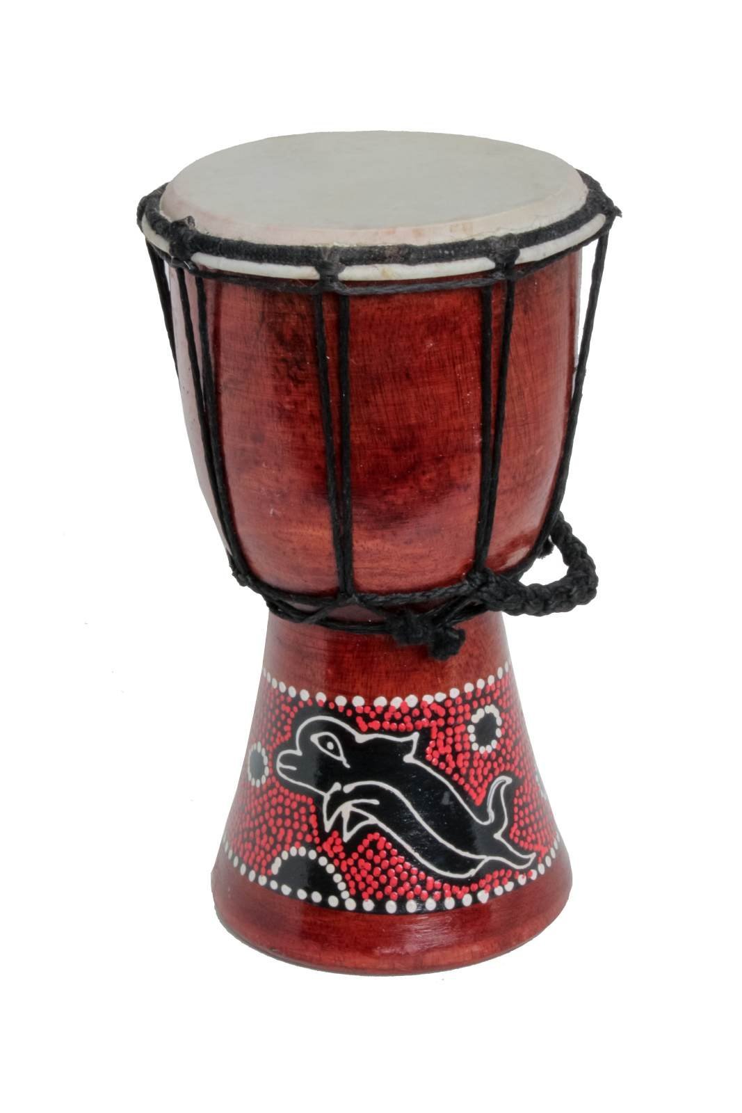 25cm Kinder Djembe Trommel Bongo Delfin Fair Trade Handarbeit