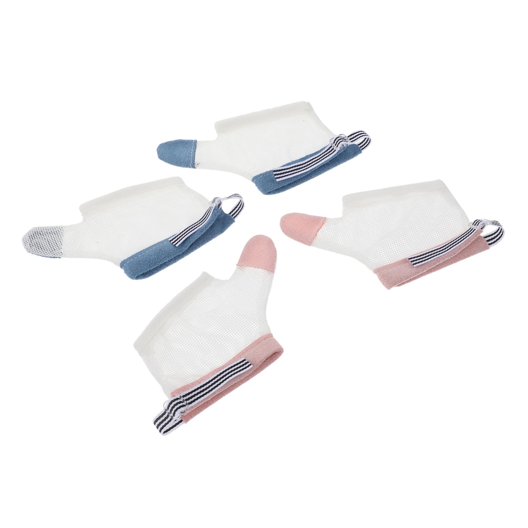 Protège-pouce Bébé Anti-succion Nylon Blanc, Lot de 2 Paires