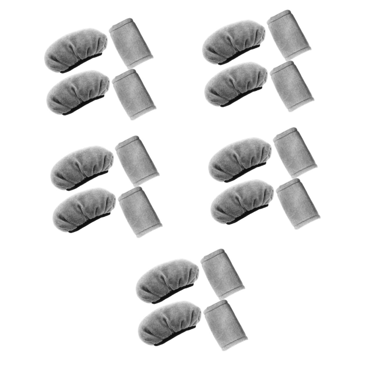 minkissy 5 Juegos Manga de de en las axilas accesorios muleta axila almohadillas para muletas brazo fundas de muletas flexibles muletas accesorios Terciopelo dorado Grey