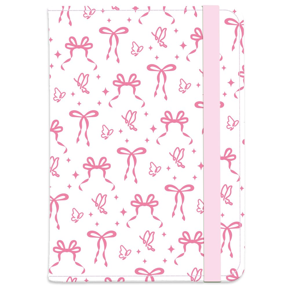 Leather Passport Holder Cover Fashion Travel Wallet Passport Case with Credit Card Slots, Pink Bow Ties-image-27