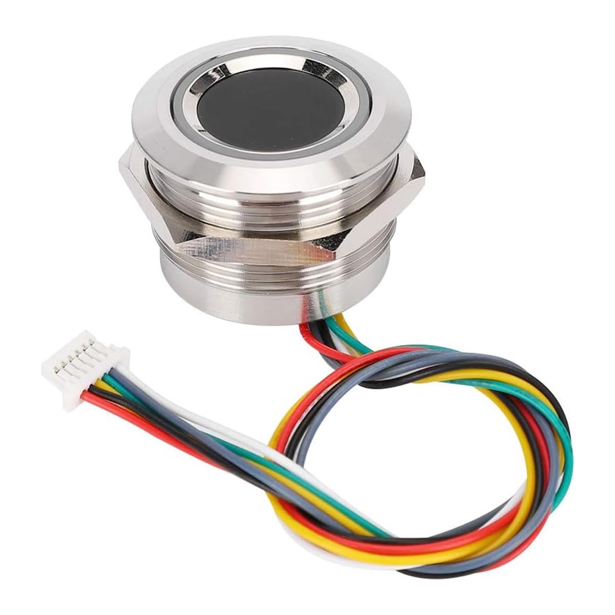 Ausi Sensor capacitivo de huellas dactilares R503: módulo circular de identificación de metales con indicador de anillo bicolor