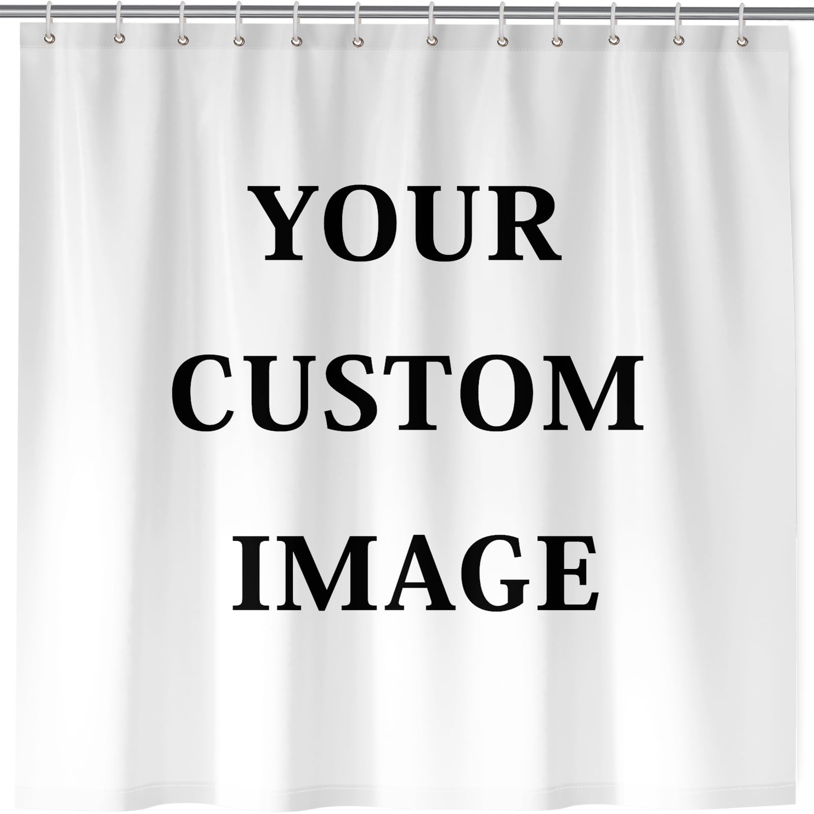 ANHOPE Custom Shower Curtain Waterproof Customized Photo Image Bathroom Curtain Jungle Wildlife Animal Dinosaur Bath Drapes Mould & Mildew Resistant Personalised Bathtub Set with Hooks โ image 1