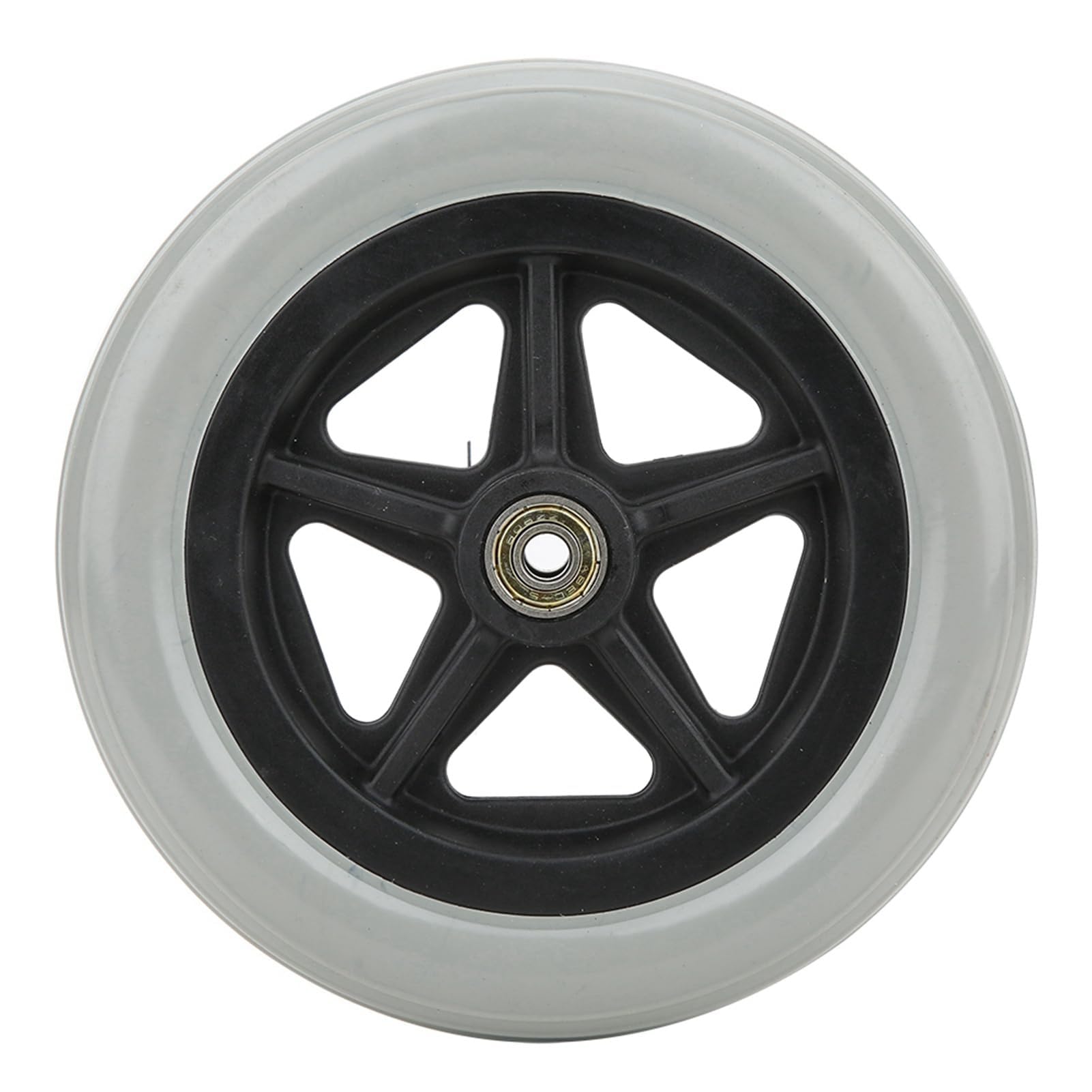 Garosa Gray Wheelchair Front Wheels, 7 Inch Front Caster Disabled Anti-Slip Rubber Wheels Wheel Replacement For Wheelchairs, Rollators, Walkers