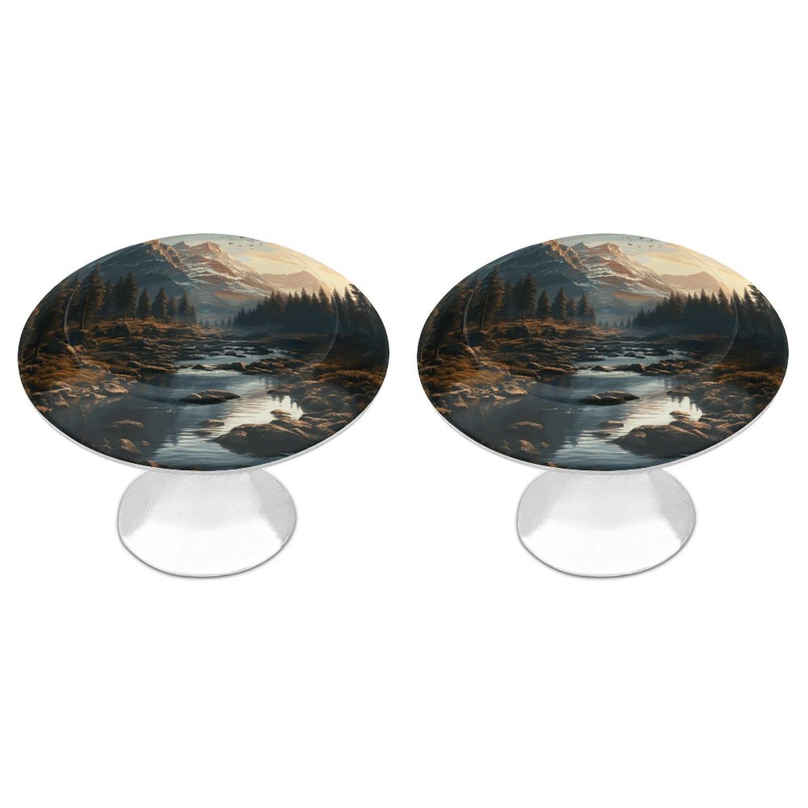 Vstadank Style Wilderness Drawer Knob Round Dresser Sturdy Drawer Pulls With Mounting Screws Kitchen Stainless Steel Modern Decorative Handles For Cupboard Closet Bathroom