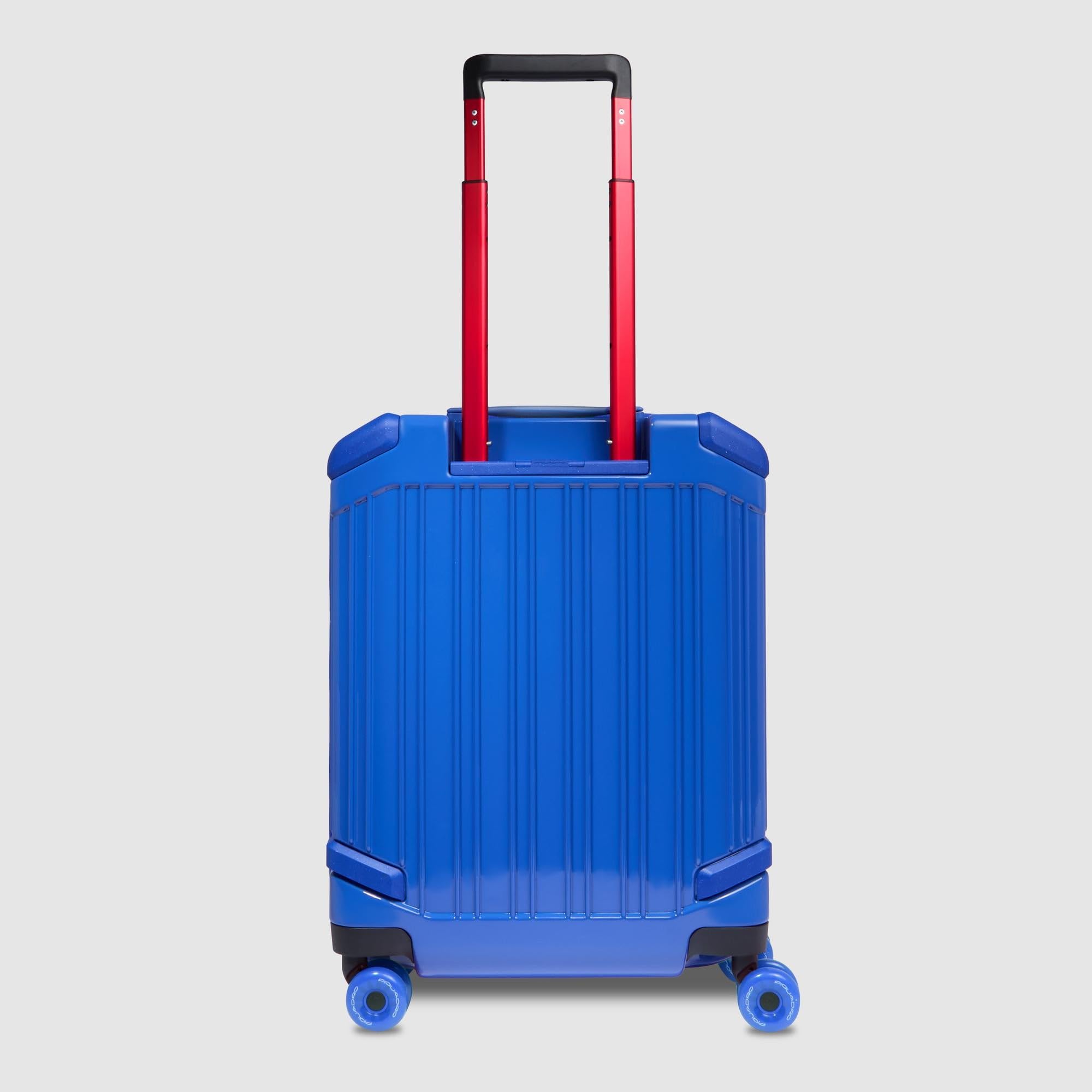 Piquadro – Schlanker 4-Rad-Kabinenwagen – Hochwertiges Polycarbonat – Weiß – Herren