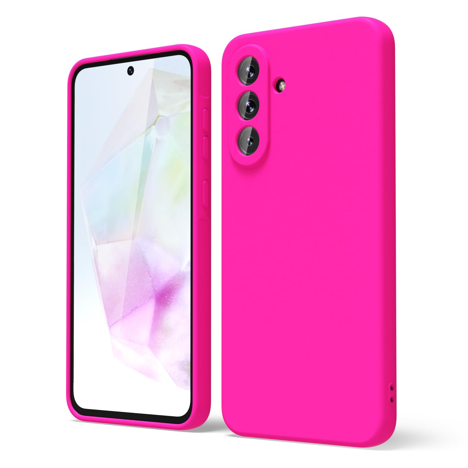 oakxco for Samsung Galaxy A36 5G Case Silicone, Thin Slim Grip Soft Rubber Gel Protective Phone Case for Women, Matte Plain Bright Color Aesthetic