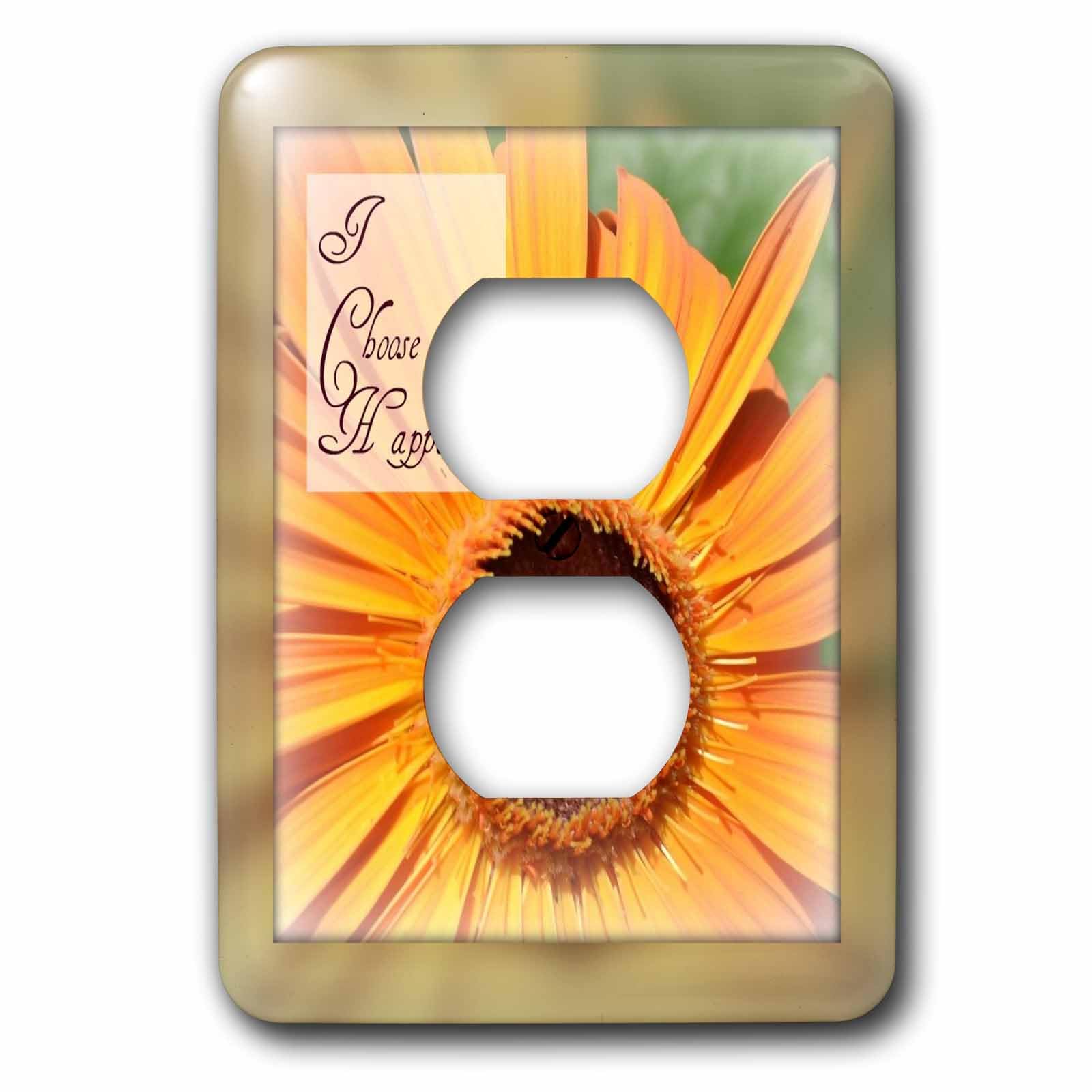 I Choose Happiness Flower cache de prise aux finitions soignées style chic