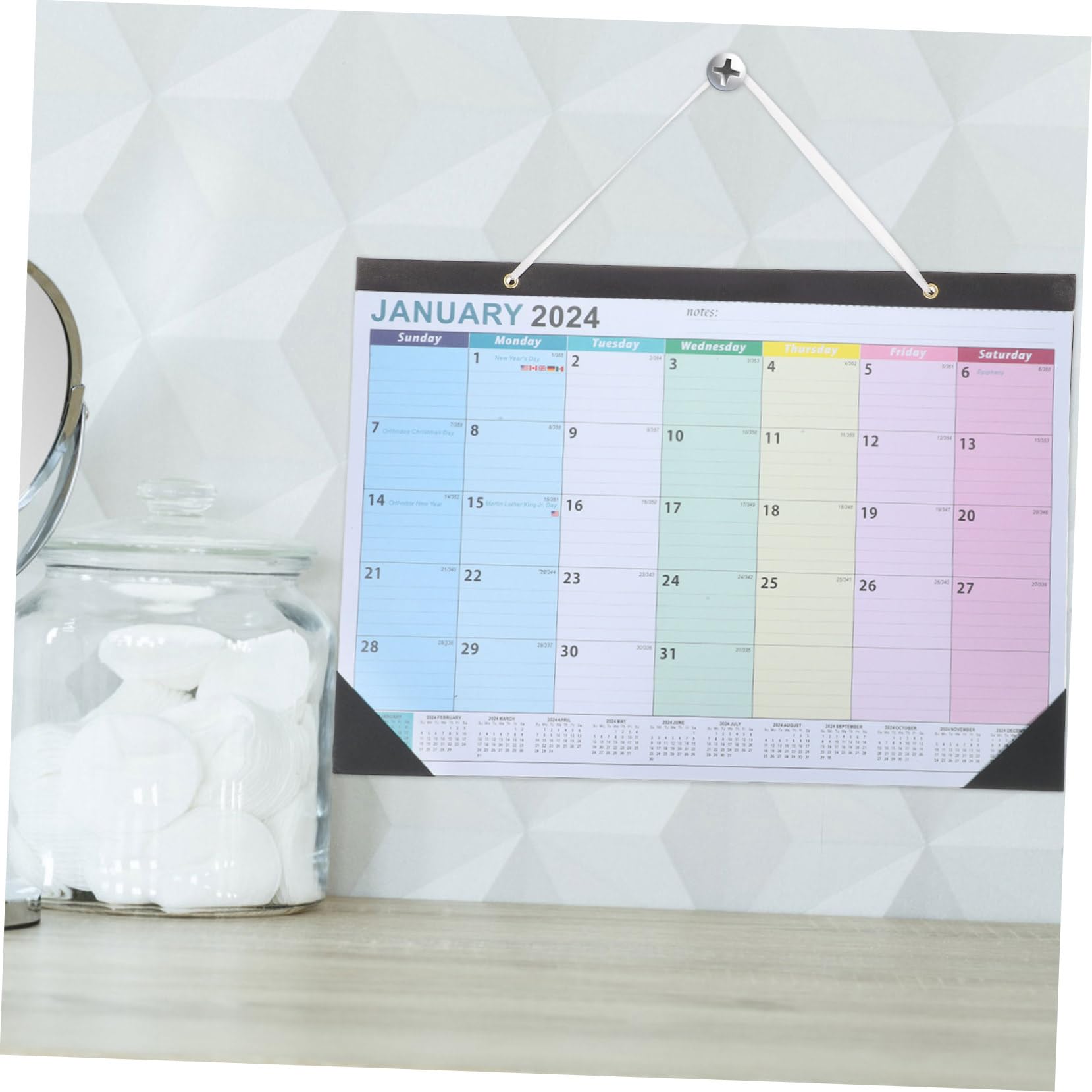 3stücke Haushaltsplaner Wandkalender Englischer Monatskalender Für Büro Und Zuhause Mit Für Notizen Für Lehrer Studenten Und Berufstätige