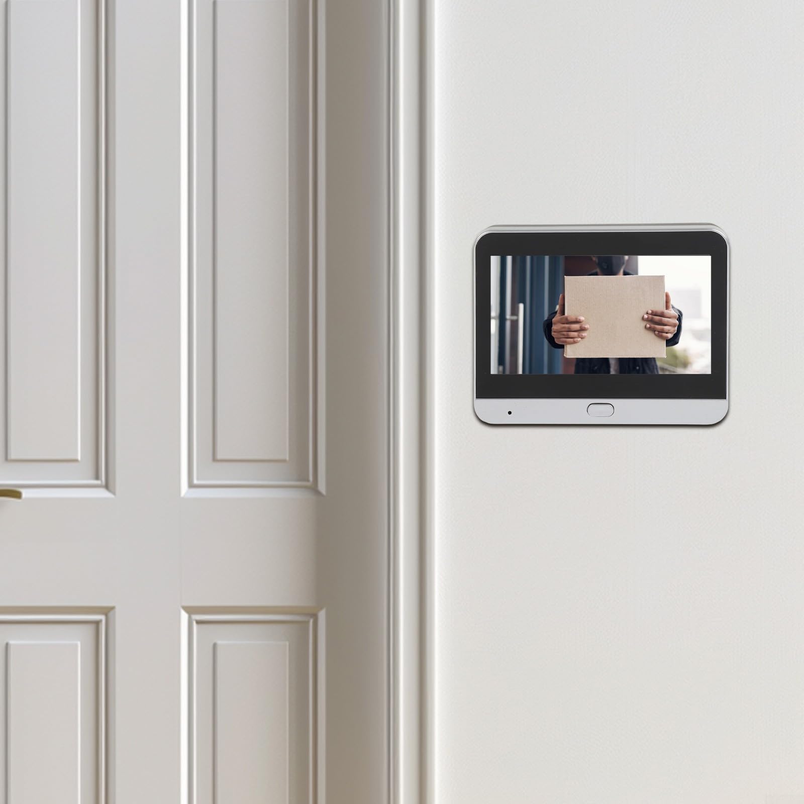 Telecamera per porta, 3 MP per Tuya Smart Wireless WiFi 140 ° grandangolare spioncino video campanello con app telecomando