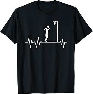 Trendy Cool Netball Heartbeat & Ball Games Love T-Shirt