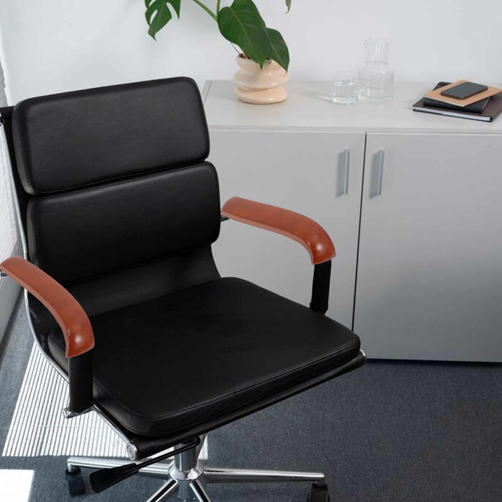 Operitacx 4paia Braccioli Legno per Sedia da Ufficio Cuscinetti Ergonomici per Braccioli Compatibili con Sedie Girevoli e Classiche Facili da Installare e Pratici per Relax