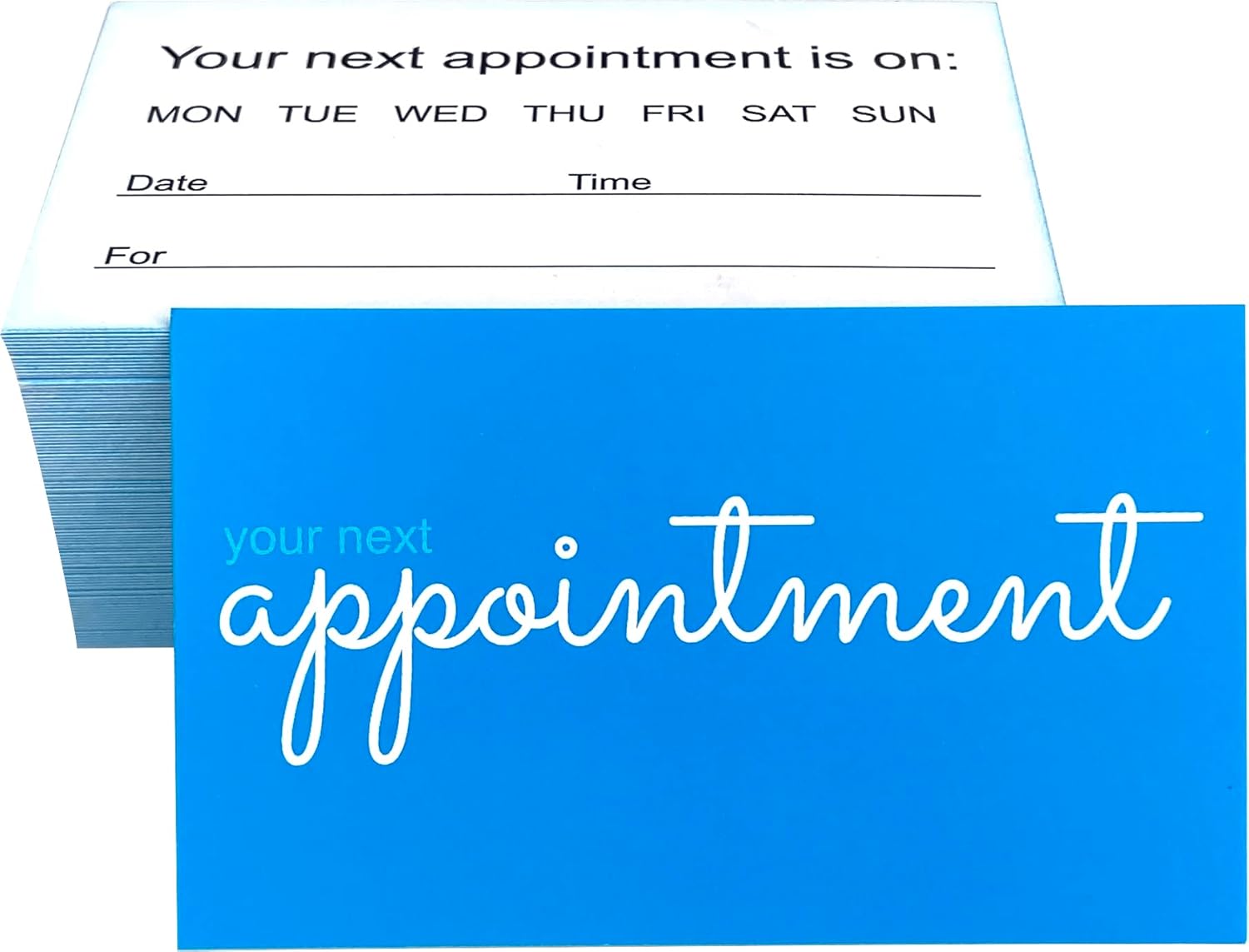 RXBC2011 Appointment Reminder Cards Pack of 100 Sky Blue