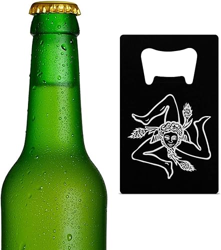 Abrebotellas de acero inoxidable siciliano Trinacria abridor de tapas de botellas de cerveza de moda para regalo de fiesta de boda de cocina