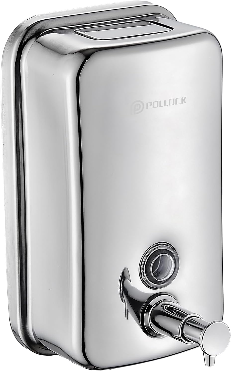 Commercial Soap Dispenser Wall Mounted, 37oz Stainless Steel Hand Soap Dsipenser, Liquid Manual Anti-Leak Pump Soap Dispenser, Rust-Proof Lining Liquid Hand Sanitizer Dispenser for Bathroom