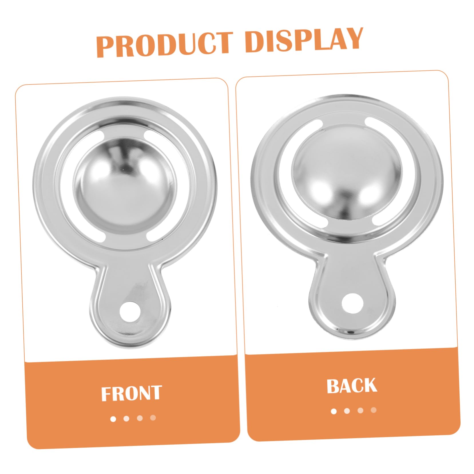 Mobestech 4Pcs Stainless Steel Egg White Separators Kitchen Egg Yolk Filters Egg Sieves with Hanging for and Use Smooth Inner Wall for Yolk Protection