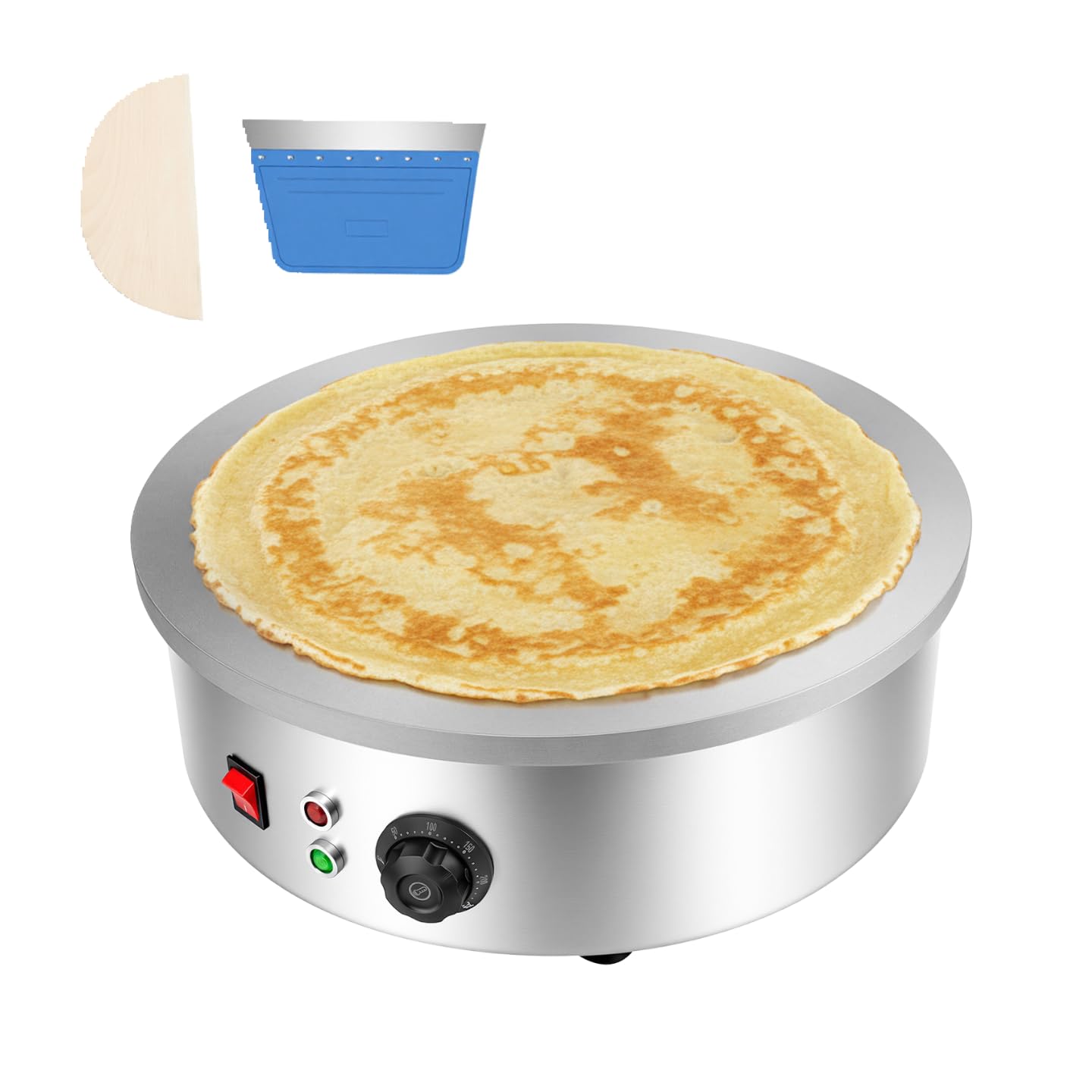 Crepesgerät 2800 W Crepes-Maker 45 cm SX-450P - Padella professionale per crepes, 220 V, per pancake, pan cakes, omelette, prosciutto di palato