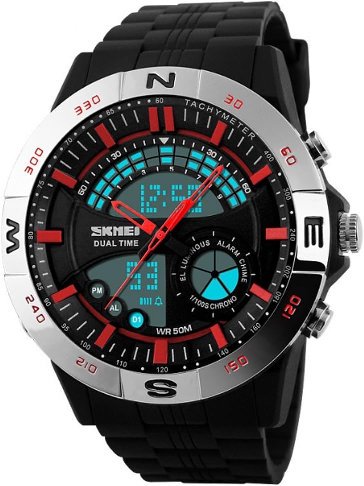 Show Two Time Cool Silicone Quartz Waterproof Wrist Watches