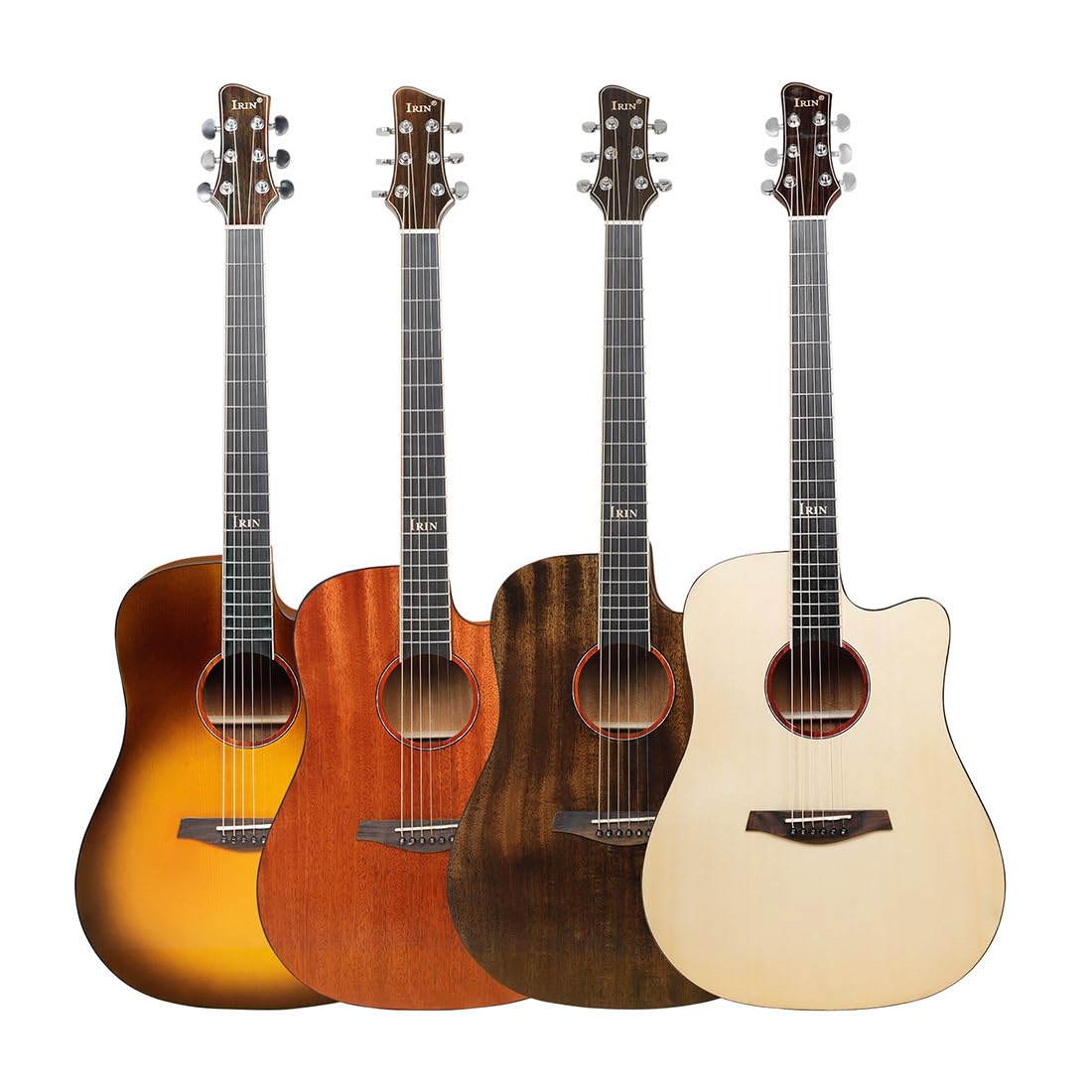 Massivholz Gitarre, 41 Zoll Gitarre, Fichte Mahagoni Folk Gitarre, Fehlende Eckgitarre, Anfänger Akustikgitarre, Gitarre Instrument, Akustikgitarre, Akustikgitarre (Sonnenuntergang)
