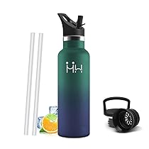 Mulbijeo Borraccia Termica Bambini 500 ML, Senza BPA, Bottiglia Termica, 18, 8 Acciaio Inox, Borracce, Sottovuoto a Doppia Parete, BorraccIe Termiche con Cannuccia, Termos per Scuola, Sport