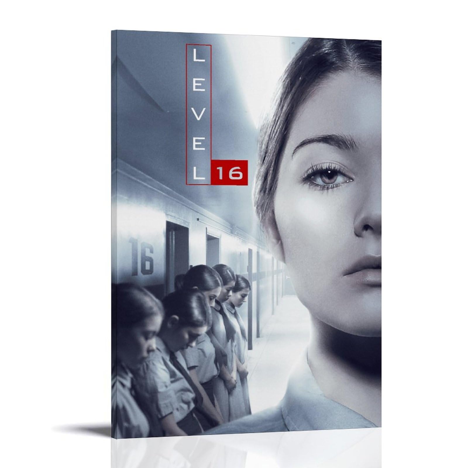 Level Film 16 Science Fiction Thriller Retro Movie Poster Wall Art Canvas Aesthetic Cover Poster Vintage Music And Movies Decorative Painting for Living Room Bed Room 16x24inch(40x60cm) Frame-style