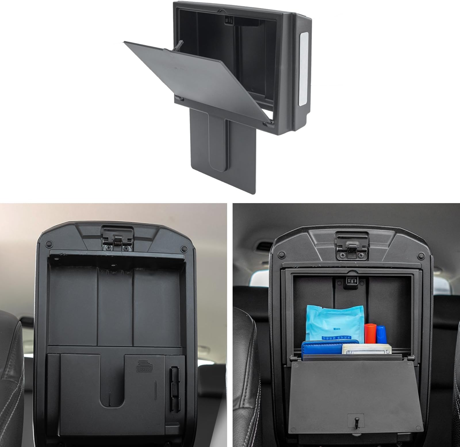 JDMCAR Secret Compartment Storage Compatible with 2023 4Runner 2010-2019 2020 2021 2022 Armrest Hidden Storage Box Driver's License Card Holder Hidden Center Console Organizer 4runner Accessories