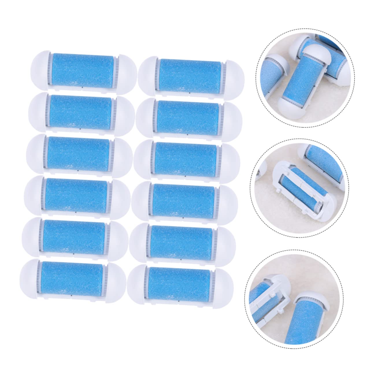 FRCOLOR 3 Juegos De Limas Electrónicas De Repuesto Para Pedicura Limas De Repuesto Para Pies Con Rodillo Portátiles Y Ligeras 12 Unidades X 3