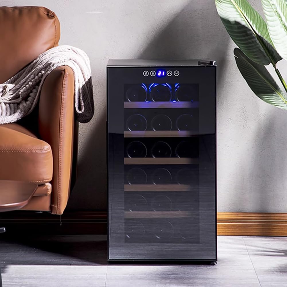 Tt-Yel Constant Temperature Wine Storage Cabinet, Multi-Function Wine Refrigerator, 30-Bottle Wine Cellar Refrigerator, Digital Temperature Screen, Beverage/Tea Refrigerator,D on Fridge.com - View 5